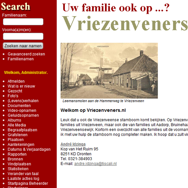 Uw voorouders ook op Vriezenveners.nl?